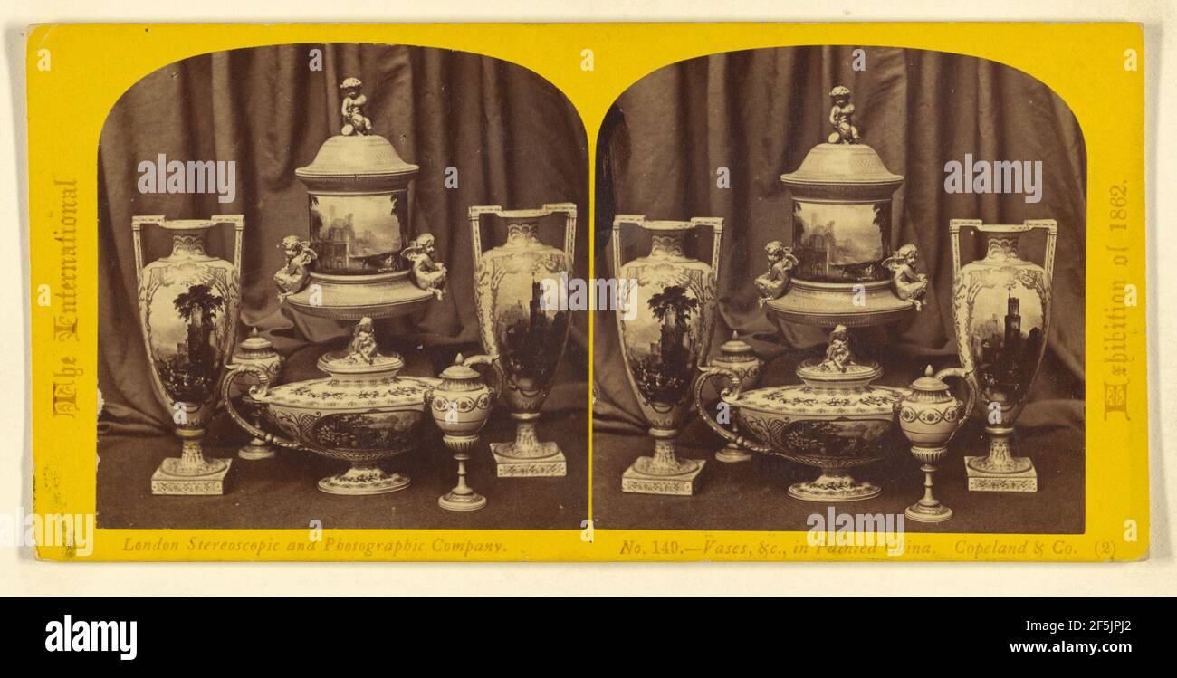 Vasi, &c., in Cina verniciata. Copeland & Co. London Stereoscopic Company (attiva dal 1854 al 1890) Foto Stock