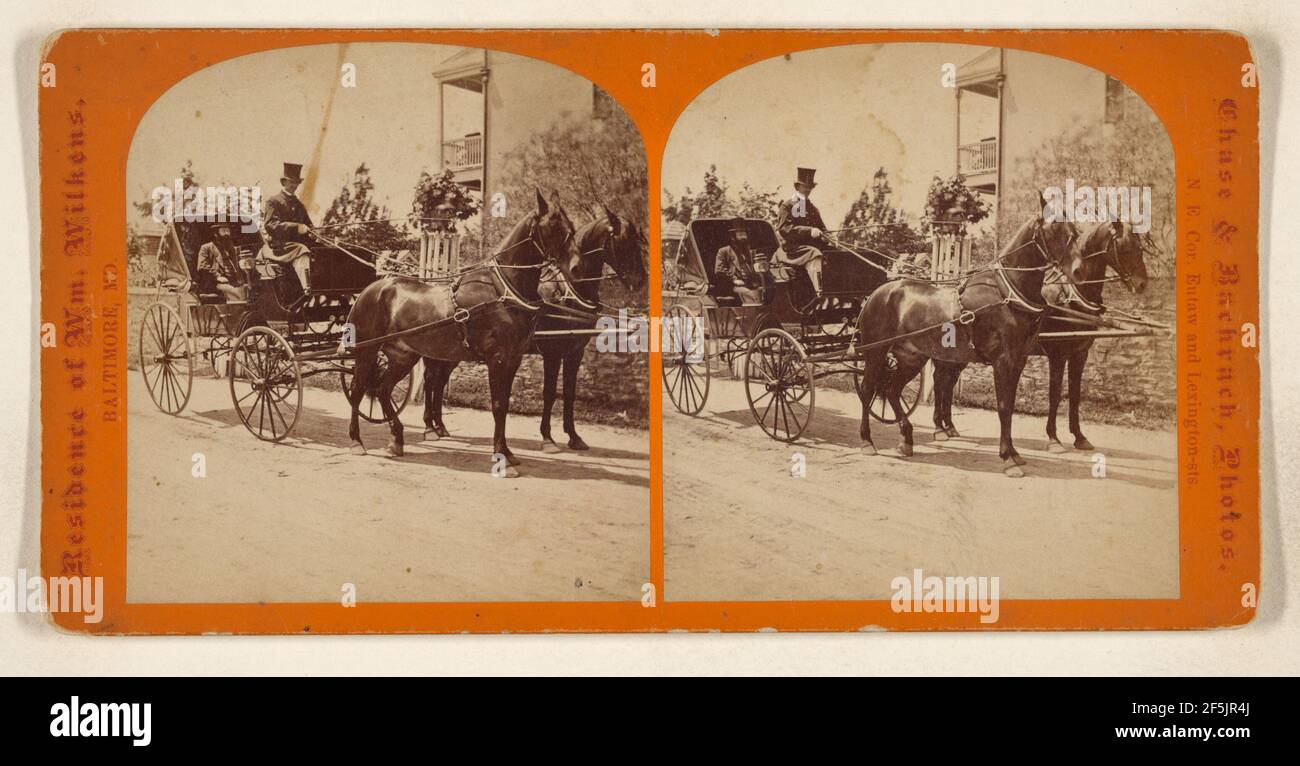 WM. La carrozza di Wilkins. Chase & Bachrach (americano, fondato intorno al 1865, sciolto nel 1868) Foto Stock