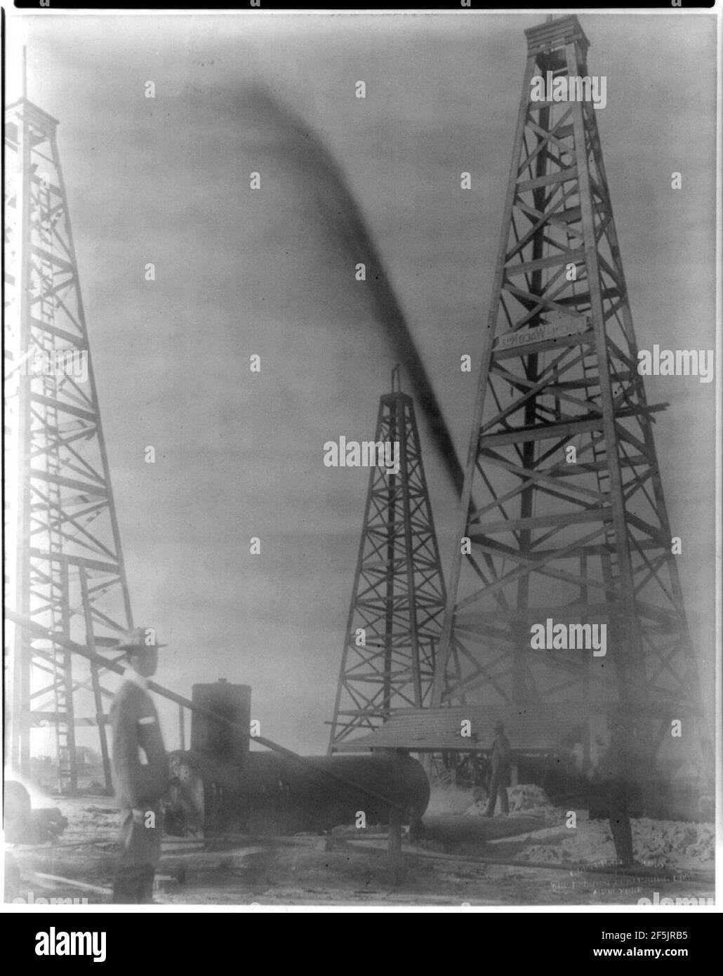 Regina di Waco gusher (Spindletop, Beaumont, Port Arthur, e dintorni, Texas - industria petrolifera). Foto Stock