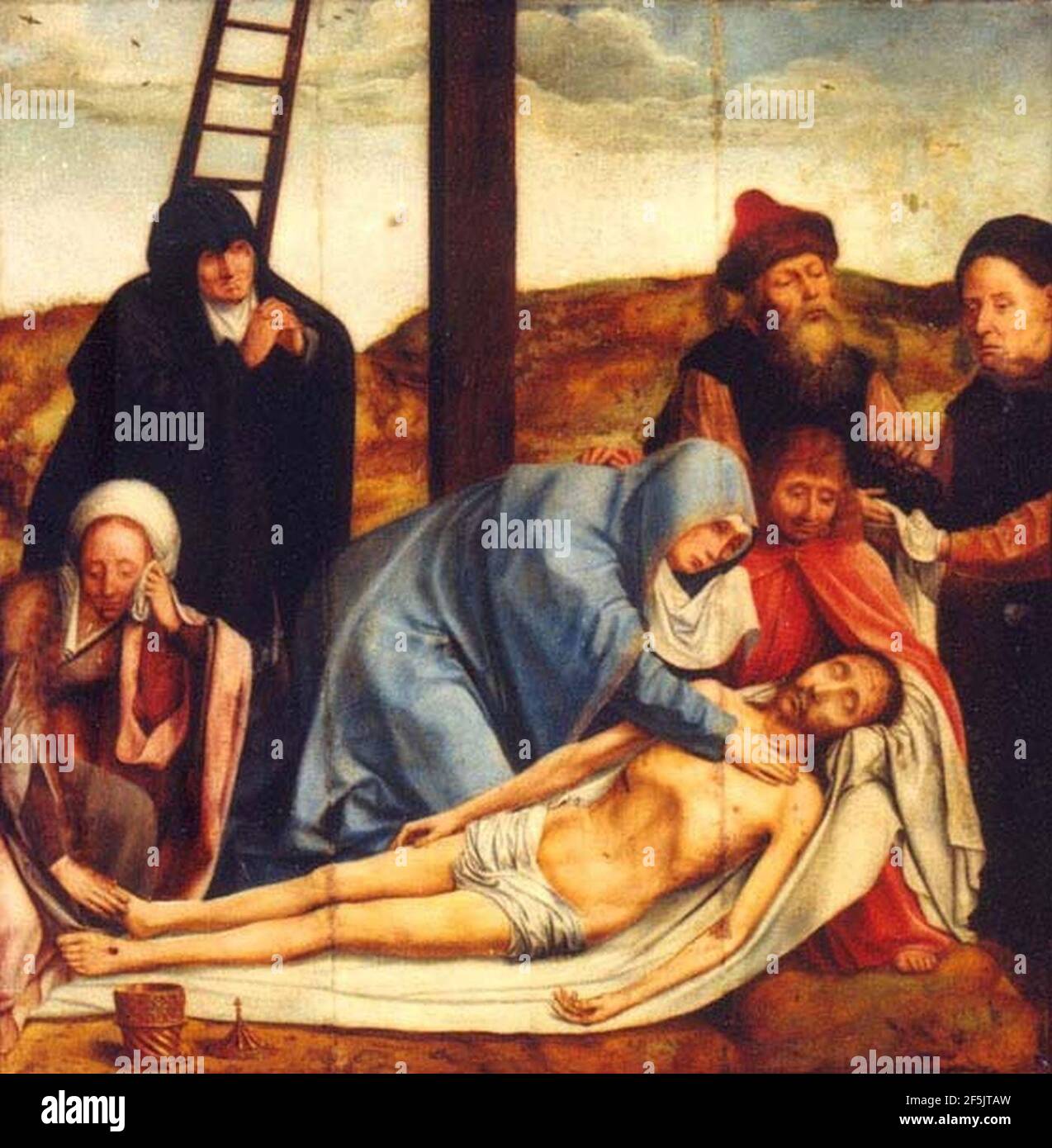 Quentin Metsys - Lamento ao pé da cruz - século XVI. Foto Stock