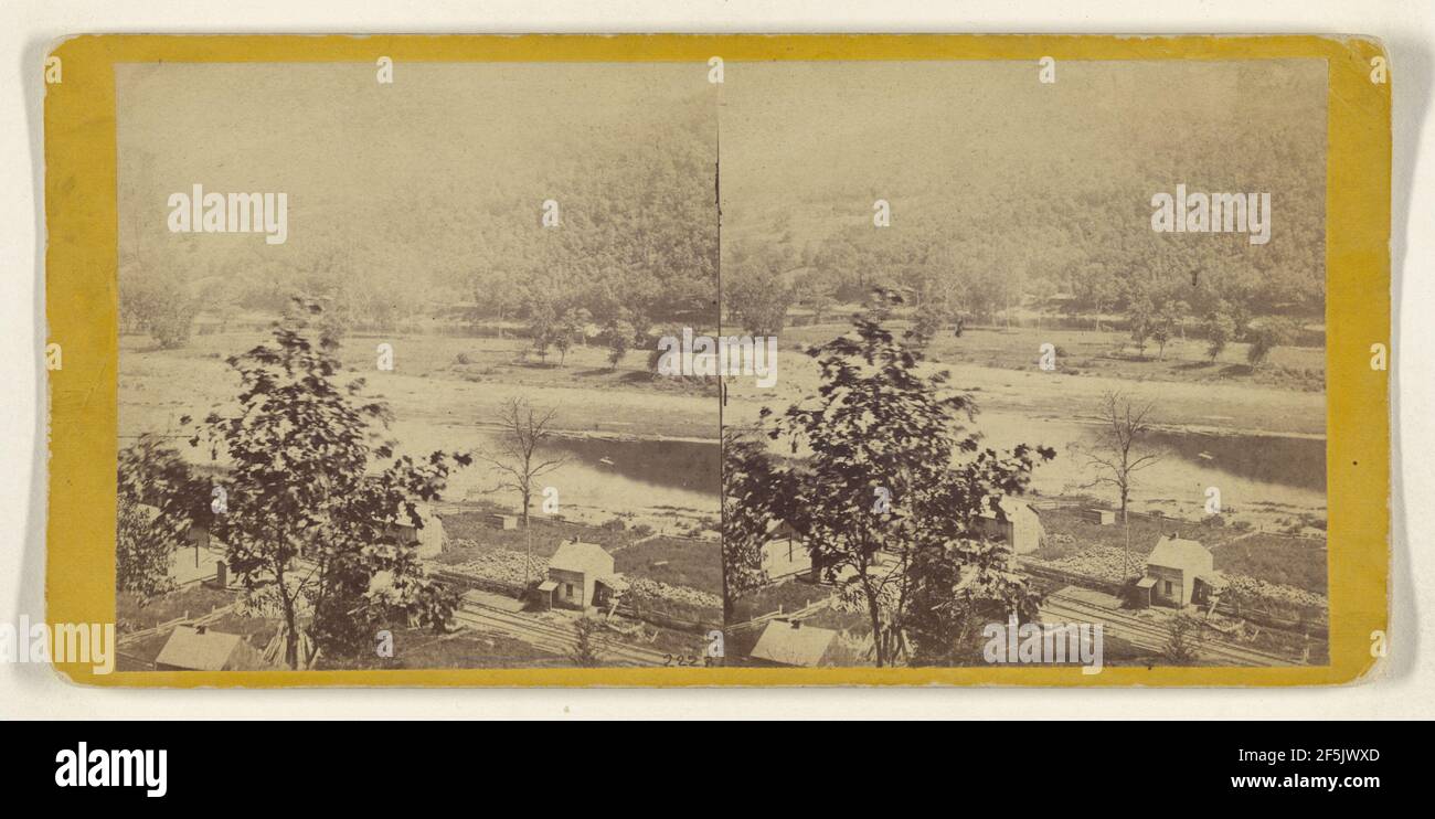 Giochi d'acqua Delaware. Il Delaware da Prospect Point. Edward e Henry T. Anthony & Co. (Americano, fondato nel 1862, fuso nel 1902) Foto Stock