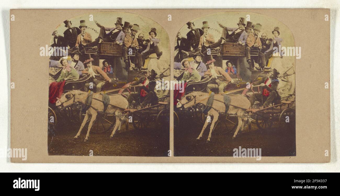 Ritorno dal Derby. Le Retour Des Courses.. Alfred Silvester (inglese, attivo dal 1850 al 1860) Foto Stock