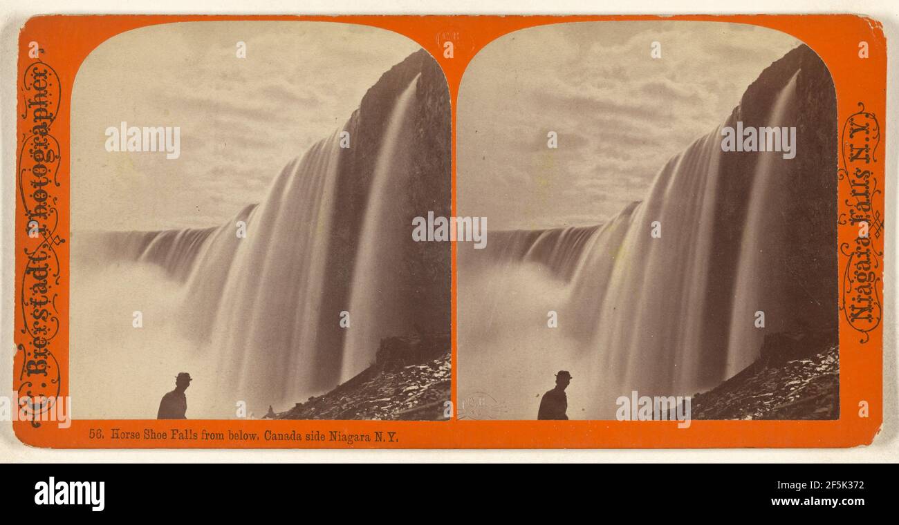 Horse Shoe Falls from Below, Canada Side Niagara N.Y.. Charles Bierstadt (americano, nato Germania, 1819 - 1903) Foto Stock