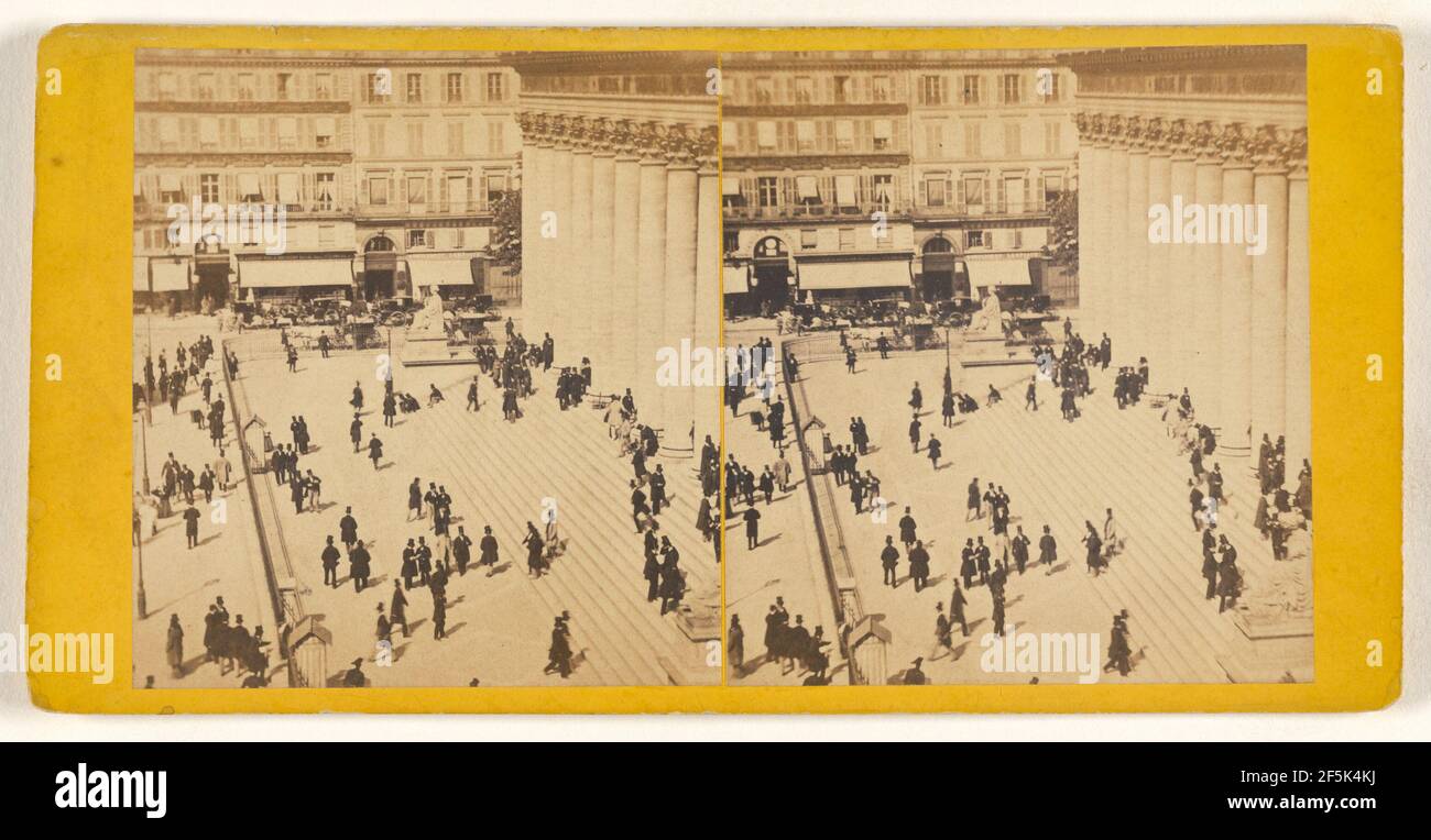 Parigi istantaneamente. Place de la bourse Sortie des negociante.. Produttore sconosciuto, francese Foto Stock