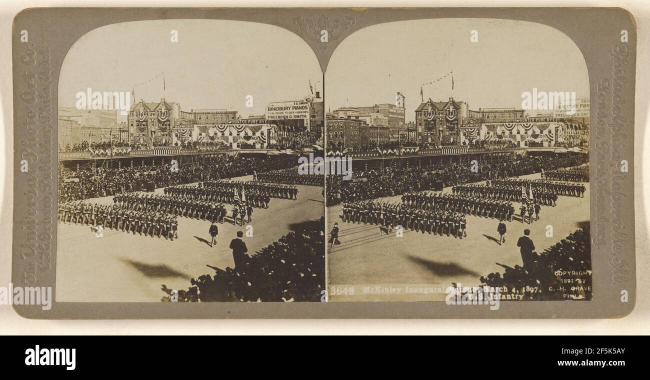McKinley Inaugural Parade, 4 marzo 1897, fanteria statunitense. Carleton H. Graves (americano, 1867 - 1943) Foto Stock