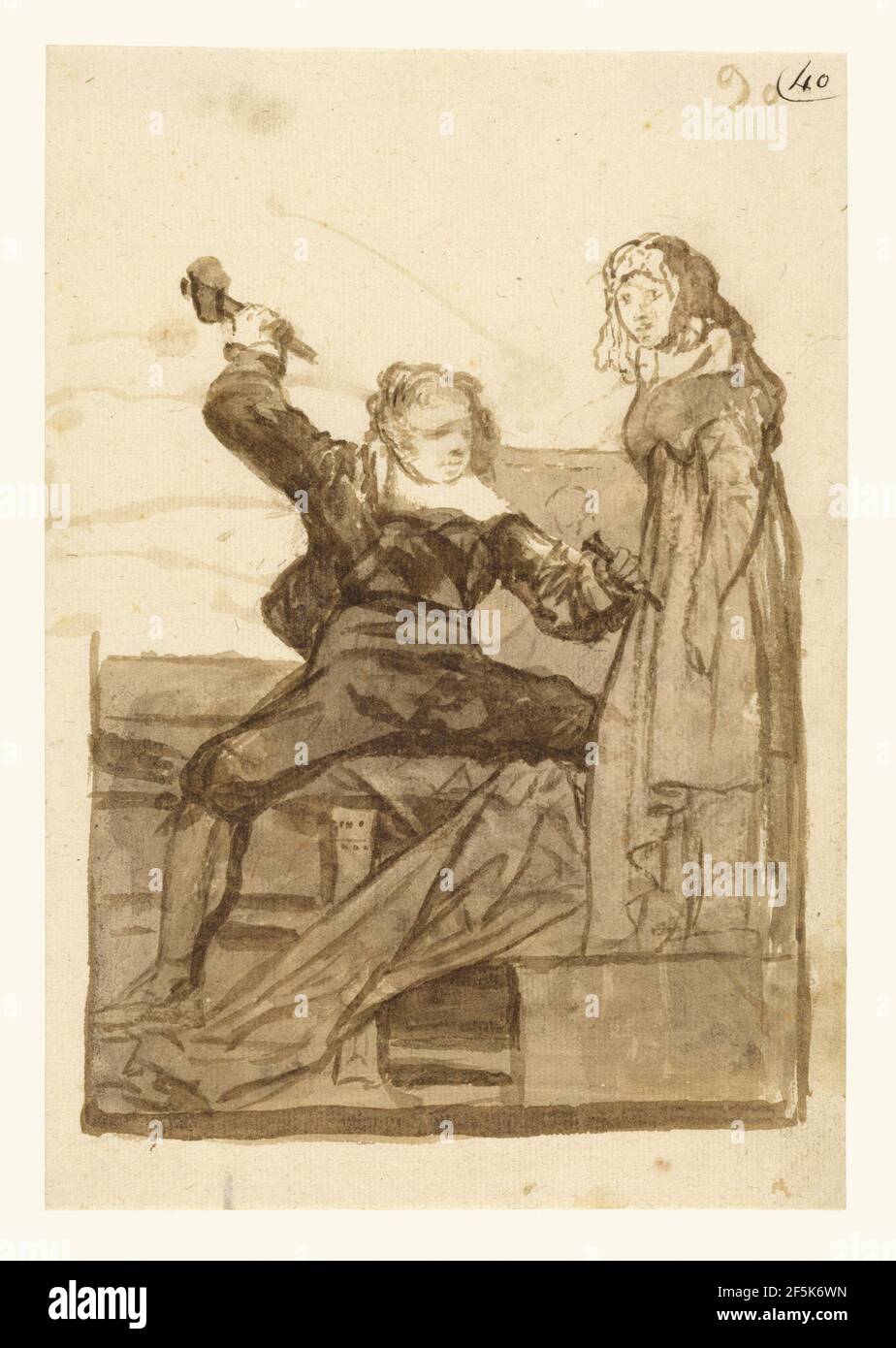 Pygmalion e Galatea. Francisco José de Goya y Lucientes (Francisco de Goya) (Spagnolo, 1746 - 1828) Foto Stock