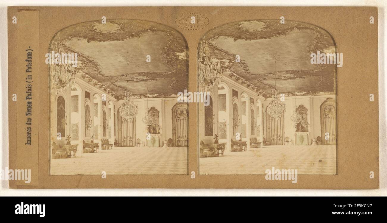 Inneres des Neuen Palais (a Potsdam).. F. Grau G.A.F. (Francese, attivo 1850 - 1860) Foto Stock