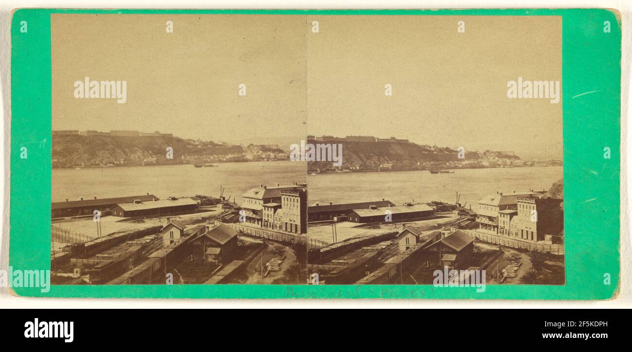 Vista di Quebec, Canada. Attribuito a L. P. Vallée (Canada, 1837 - 1905) Foto Stock