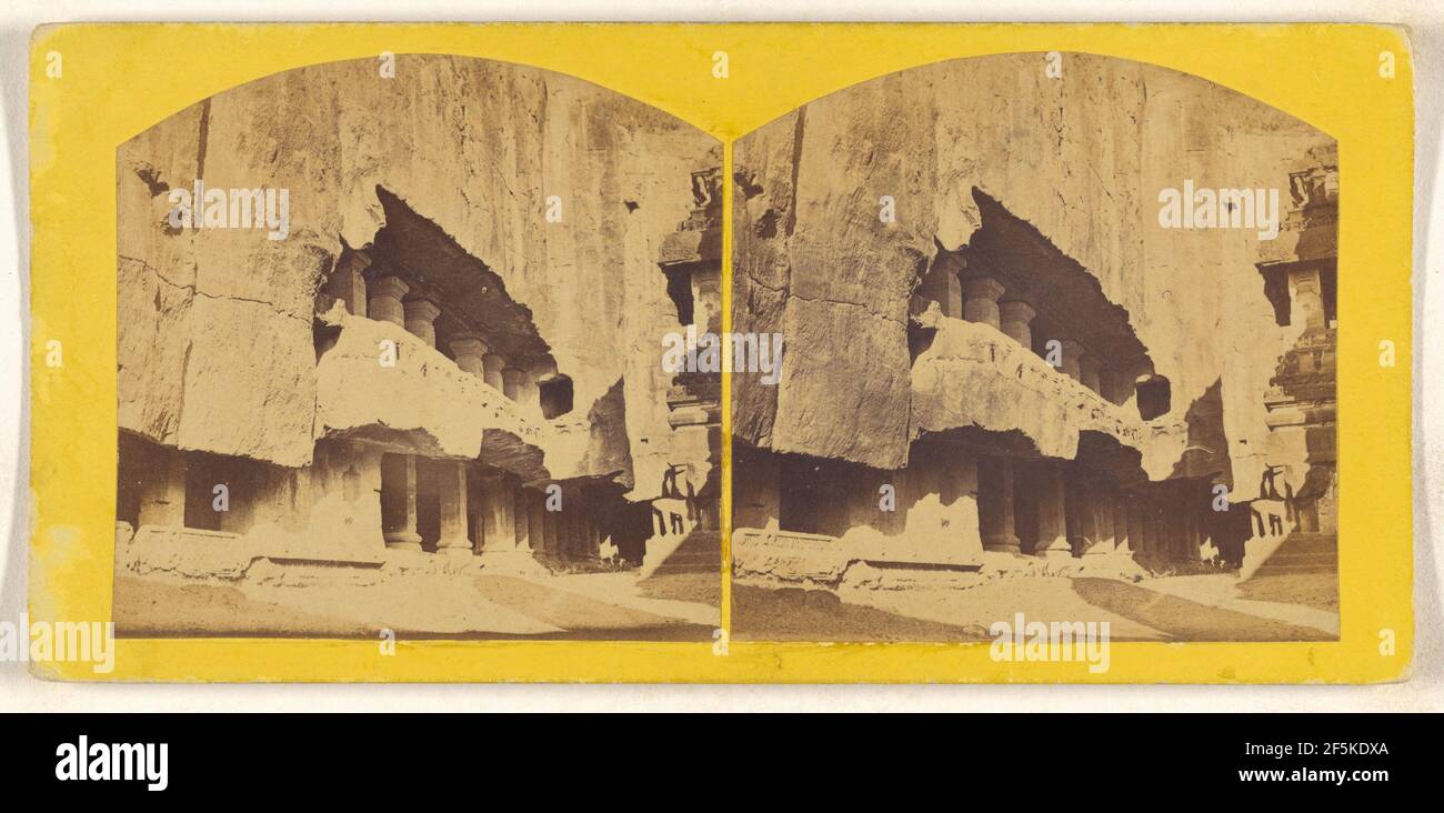 Kylos, accanazioni superiori e inferiori, lato sinistro di Arca, Ellora. Sconosciuto Foto Stock