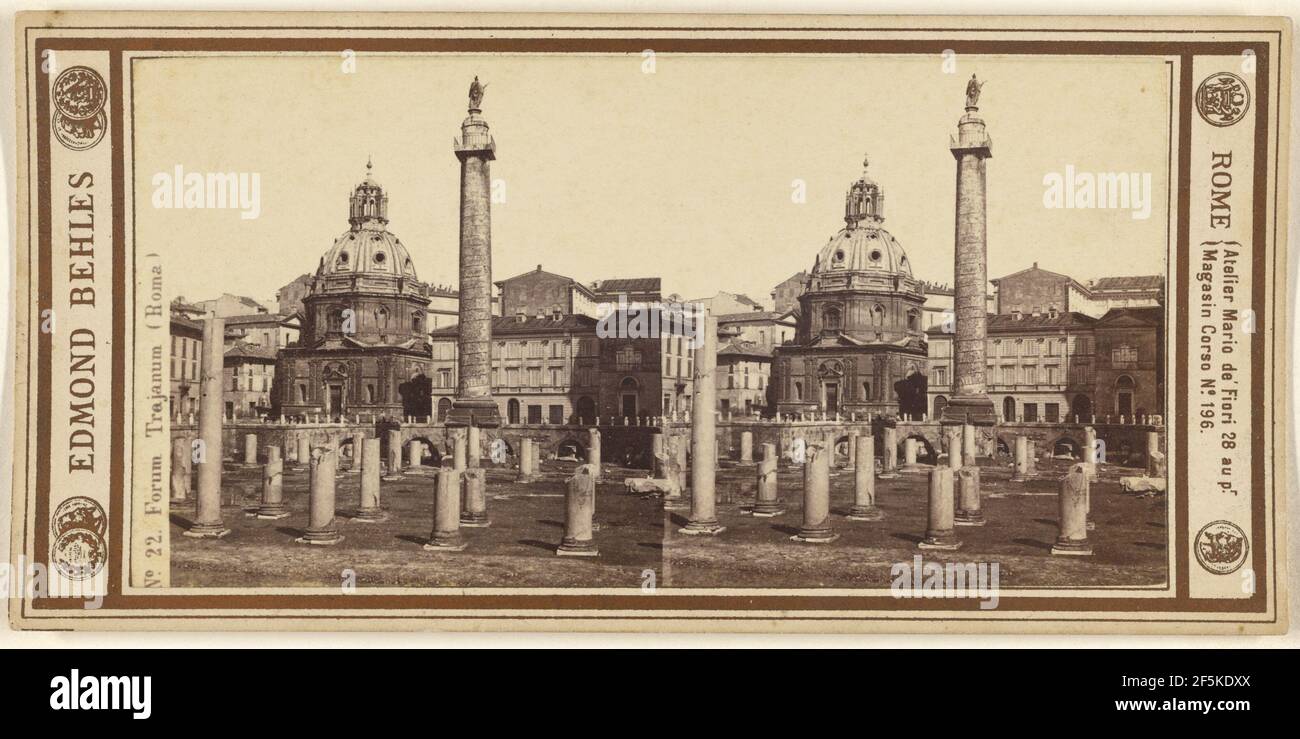 Forum Trajanum (Roma). Edmondo Behles (italiano, nato Germania, 1841 - 1921) Foto Stock