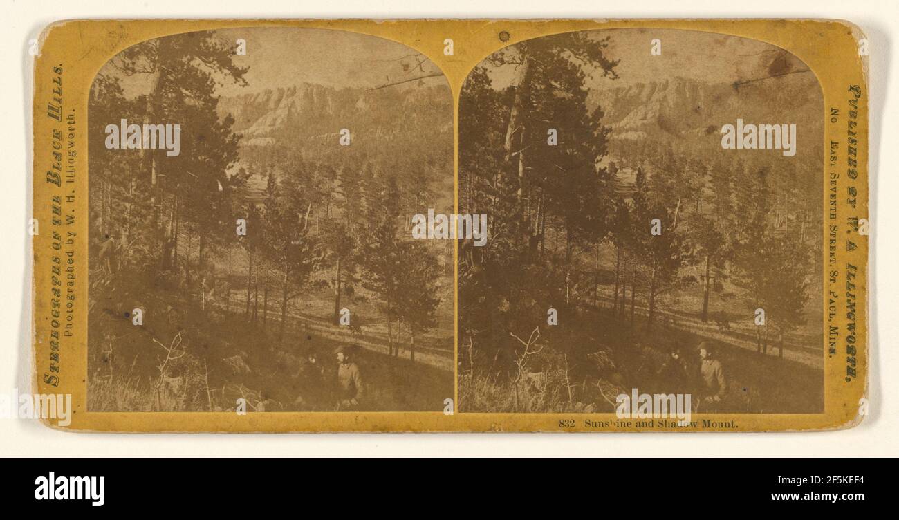 Sunshine e Shadow Mount. William H. Illingworth (americano, 1842 - 1893) Foto Stock