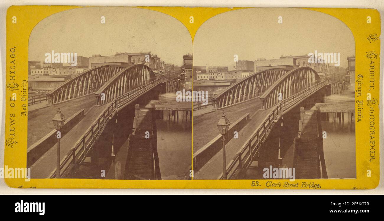 Clark Street Bridge. Chicago. John Carbutt (americano, 1832 - 1905) Foto Stock