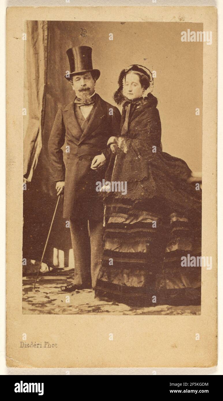 Napoléon III et Eugénie. André Adolphe-Eugène Disdéri (francese, 1819 - 1889) Foto Stock
