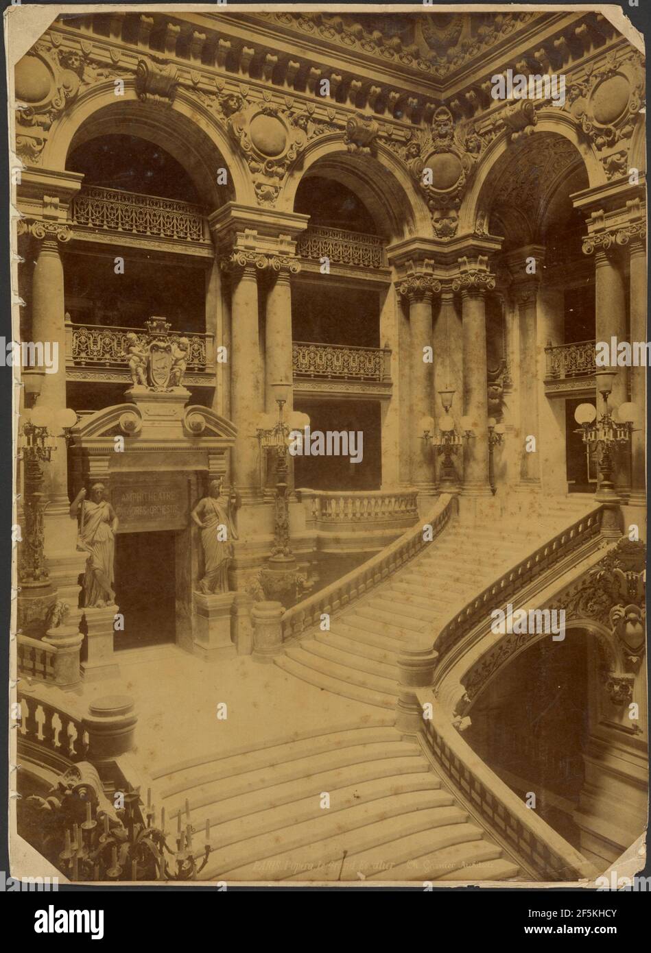 Parigi, l'Opéra, le Grand Escalier, Charles Garnier architecte. Produttore sconosciuto, francese Foto Stock