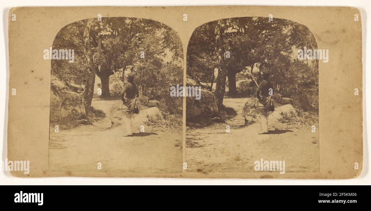 Foret de Fontainebleau, le Chasseur. Produttore sconosciuto, francese Foto Stock