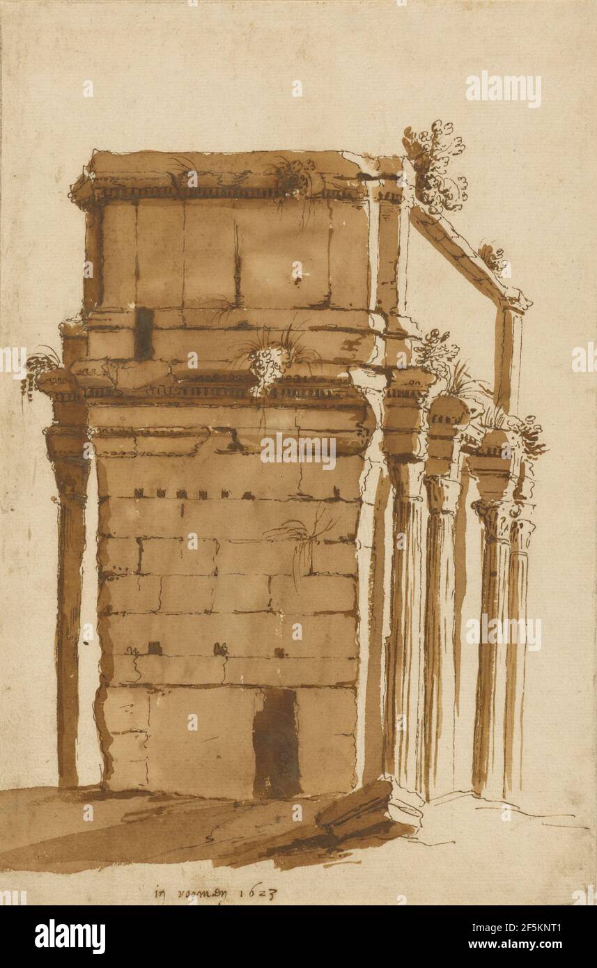 L'Arco di Settimio Severo, Roma. Cornelis van Poelenburgh (olandese, 1594/1595 - 1667 circa) Foto Stock