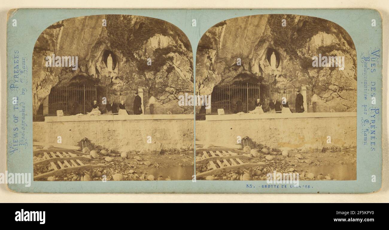 Grotte di Lourdes.. E. Lamy (francese, attivo dal 1860 al 1870) Foto Stock