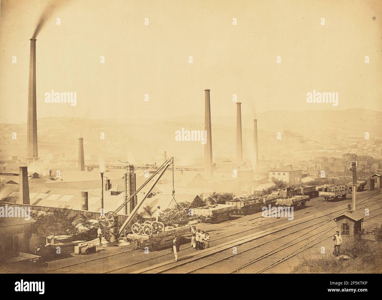 Embranchement et Usines de mm. Pétin et Gaudet à Saint-Chamond. Auguste Hippolyte Collard (francese, 1812 - 1885/1897) Foto Stock