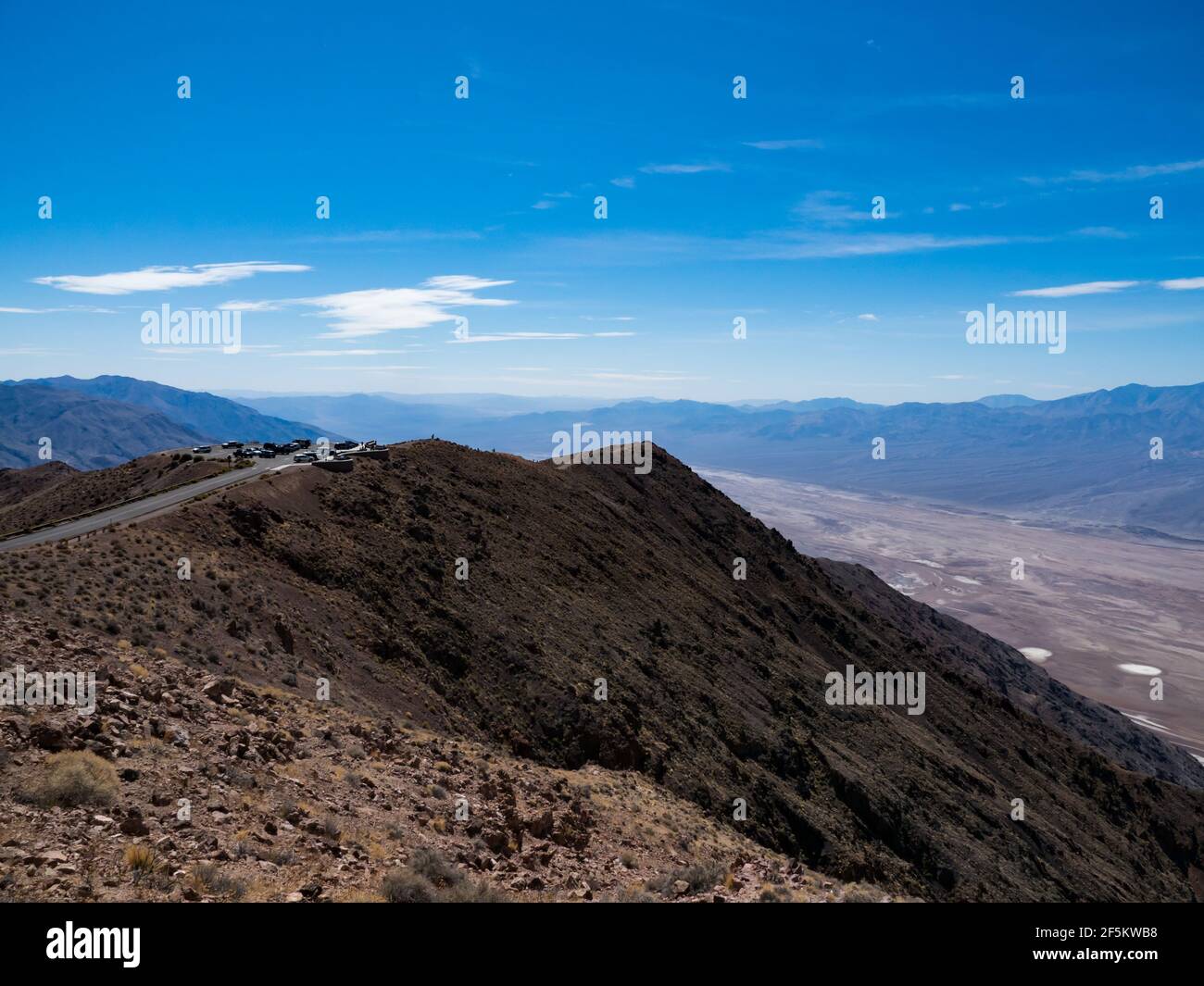 Il punto di osservazione di Dante's View nel Parco Nazionale della Death Valley, California, USA Foto Stock