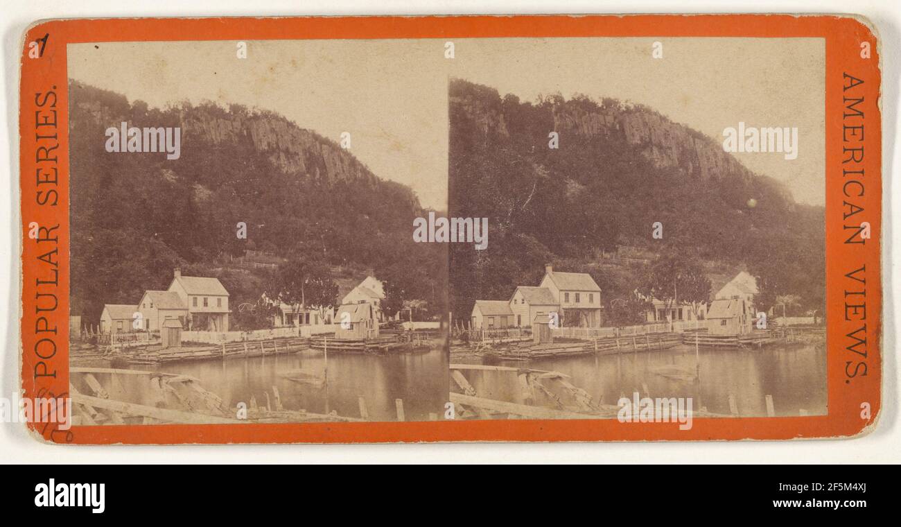 Le Palisades sopra Fort Lee. Fiume Hudson. Edward e Henry T. Anthony & Co. (Americano, fondato nel 1862, fuso nel 1902) Foto Stock