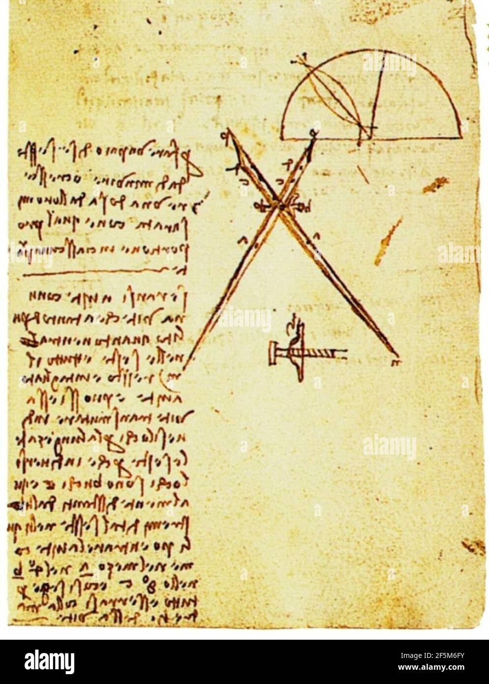 Bussola di riduzione Leonardo. Foto Stock