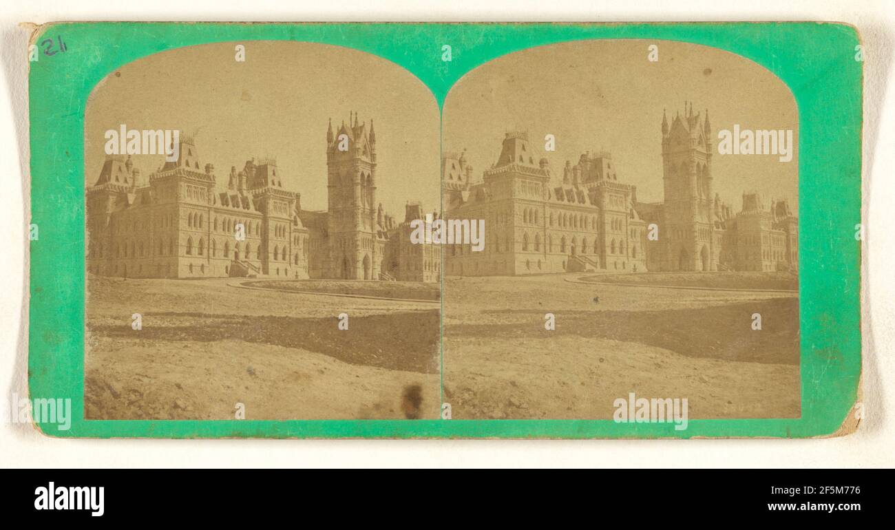 Edifici del Parlamento, Ottawa, Ontario Canada. William Notman (canadese, nato Scozia, 1826 - 1891) Foto Stock