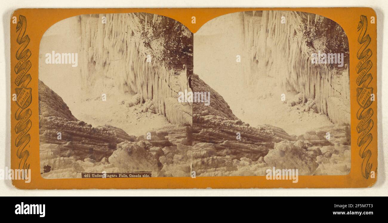 Sotto le Cascate del Niagara, lato Canada. Charles Bierstadt (americano, nato Germania, 1819 - 1903) Foto Stock