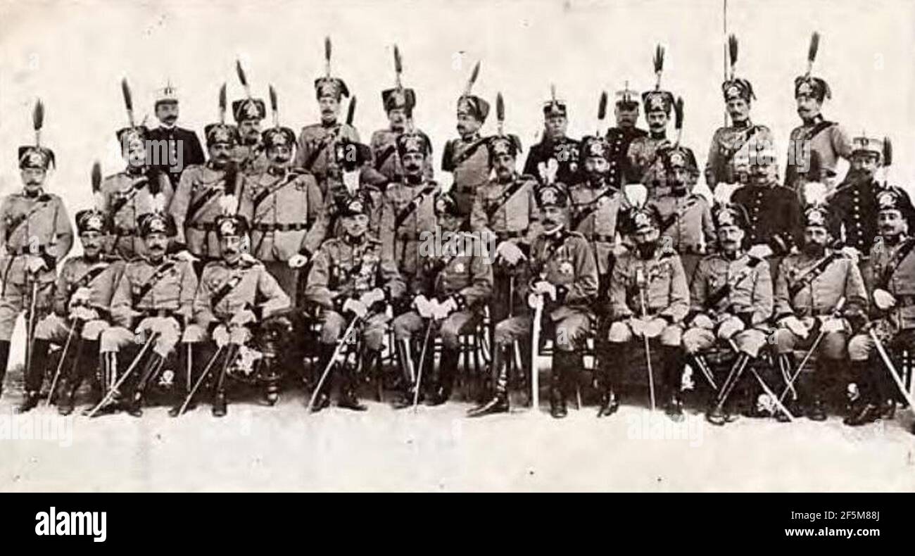 Ufficiali del Regimento de Lusitania, primi del XX secolo. Foto Stock