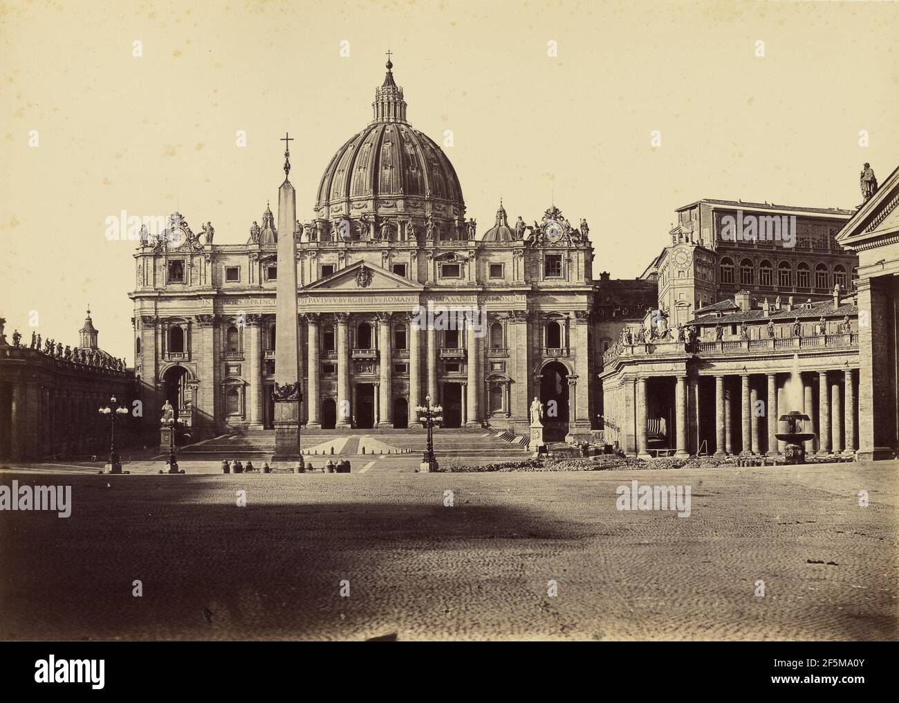 Piazza San Pietro. Tommaso Cuccioni (italiano, 1790 - 1864) Foto Stock