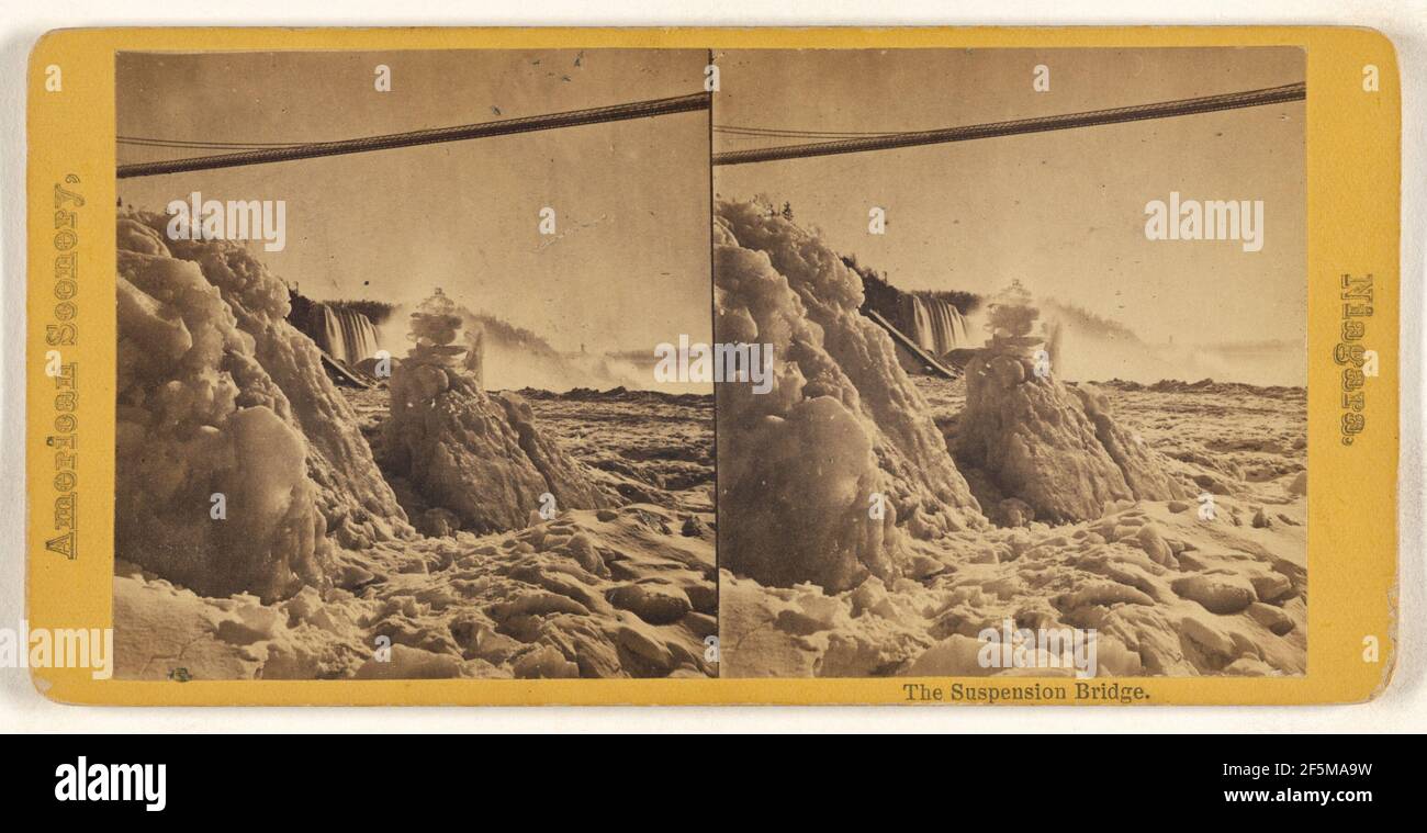 Il ponte sospeso. Niagara. Produttore sconosciuto, americano Foto Stock