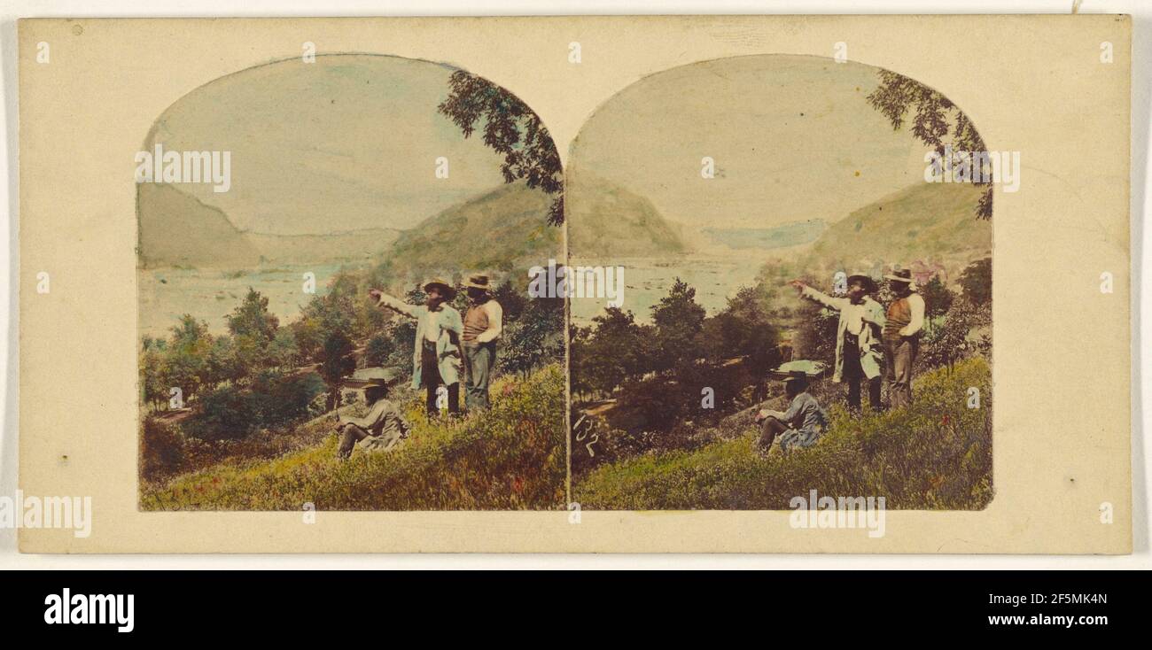 Vista sul Potomac - Harper's Ferry in lontananza. Edward Anthony (americano, 1818 - 1888) Foto Stock