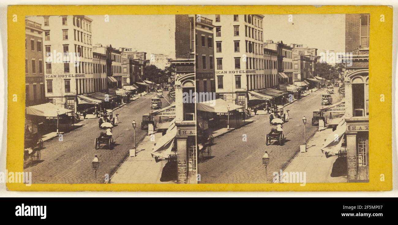 Guardando su Broadway, dall'angolo di Astor Place. Edward e Henry T. Anthony & Co. (Americano, fondato nel 1862, fuso nel 1902) Foto Stock