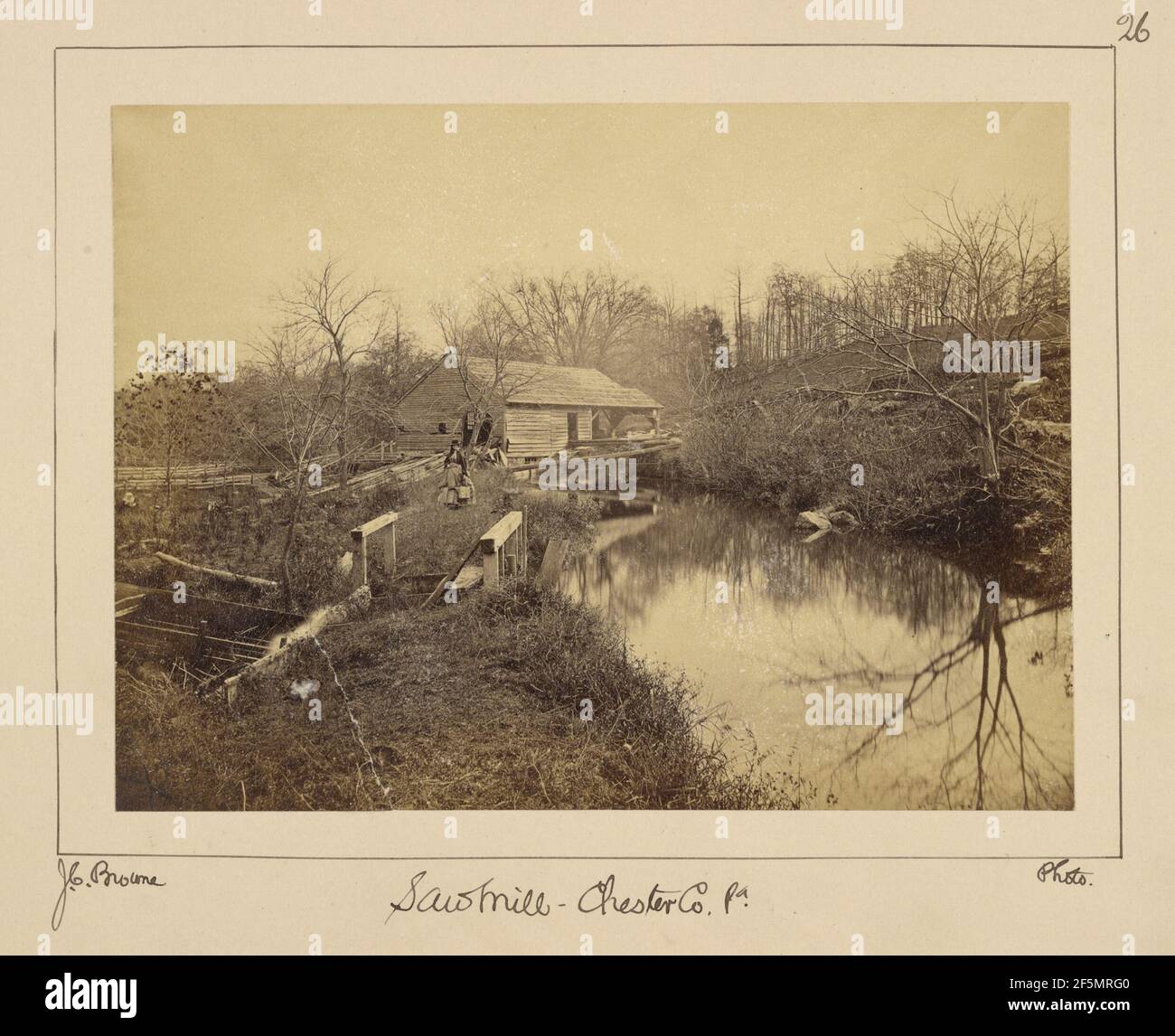 Segheria - Chester Co. Pa. John Coates Browne (americano, 1838 - 1918) Foto Stock