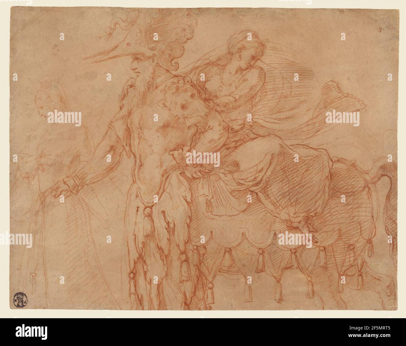 Centaur e Lapith. Francesco Primatico (1504 - 1570) Foto Stock