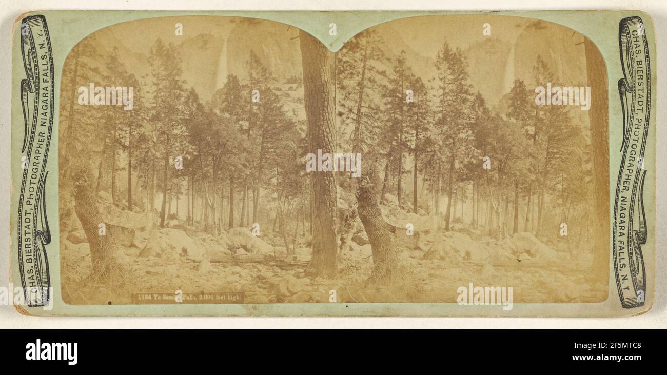 Yo Semite Falls, 2,600 metri di altezza. Charles Bierstadt (americano, nato Germania, 1819 - 1903) Foto Stock