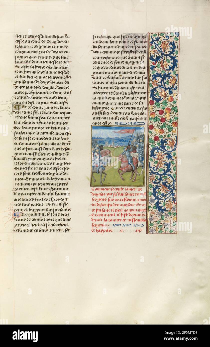 James Douglas ed Henry Percy si affrontano. Sconosciuto Foto Stock