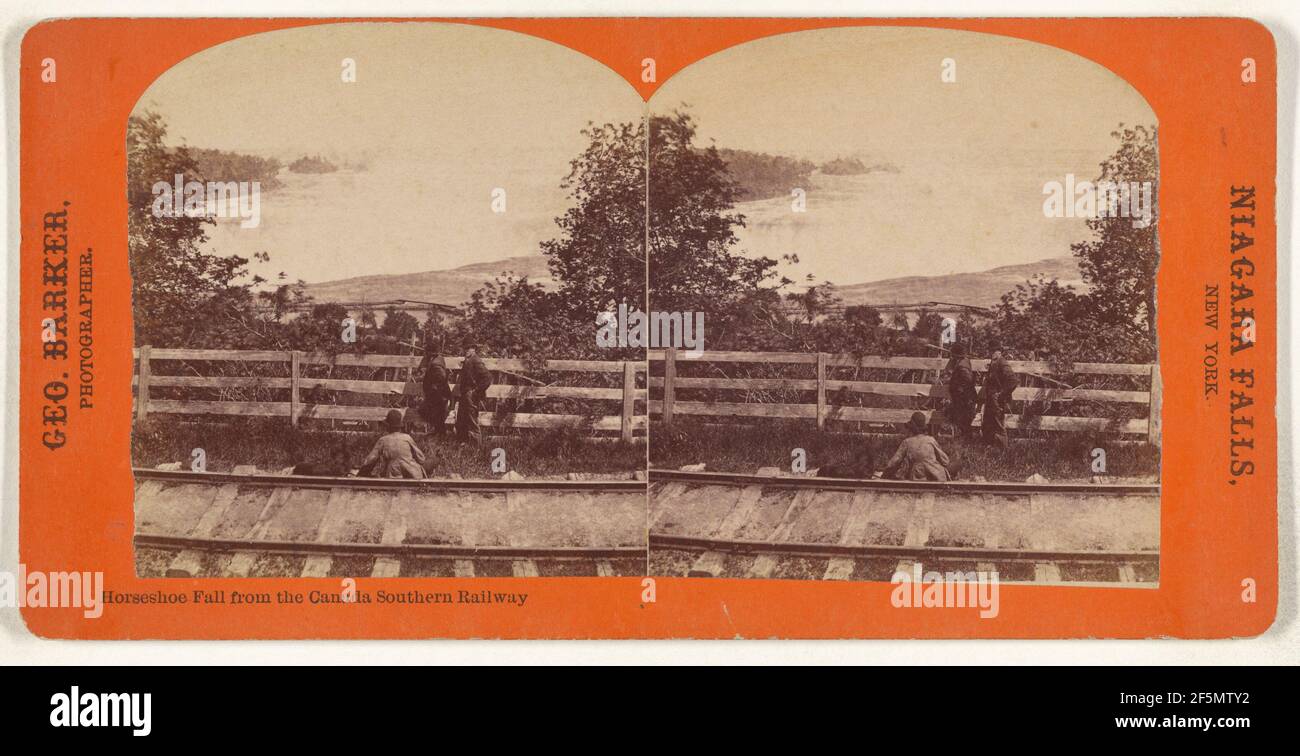 Horseshoe caduta dalla Canad Southern Railway. George Barker (americano, 1844 - 1894) Foto Stock