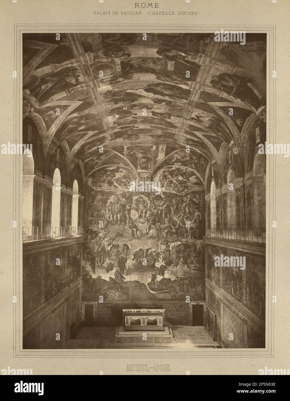 Roma - Palais du Vatican, Chapelle Sixtine - Michel-Ange. Adolphe Braun (Francese, 1812 - 1877) Foto Stock