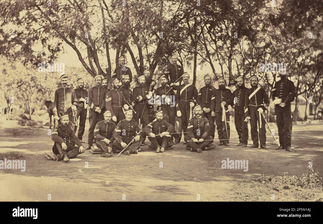 Ritratto di gruppo degli ufficiali militari. Produttore sconosciuto Foto Stock