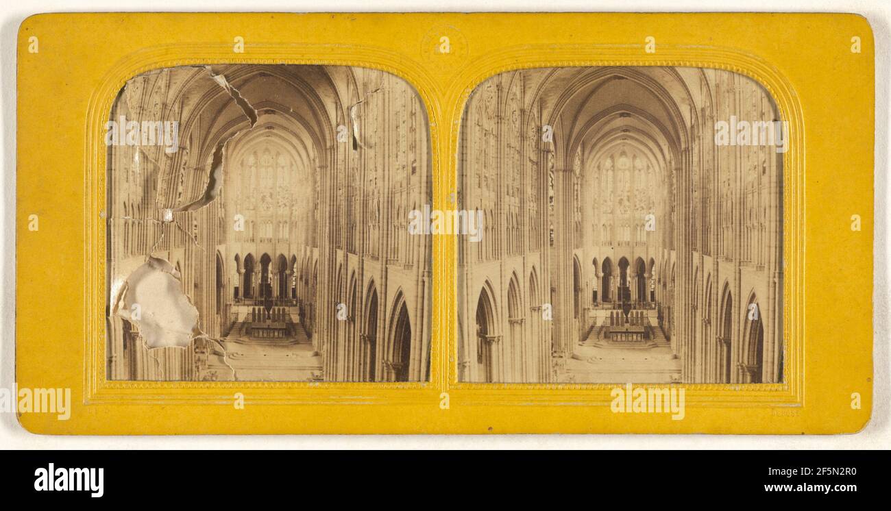 Abbaye de St. Denis. Abbaye de St. Denis; Léon & Lévy (francese, attivo 1864 - 1913 o 1920); 1855–1865; stampa in argento albume colorato a mano; 84.XC.979.9978; Foto Stock
