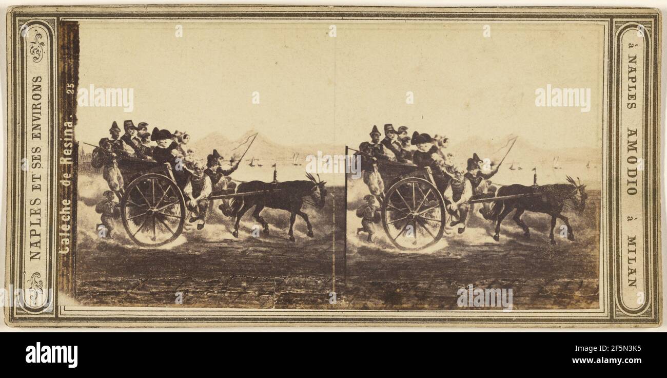 Caleche de Resina.. Michele Amodio (italiano, attivo dal 1850 al 1870) Foto Stock