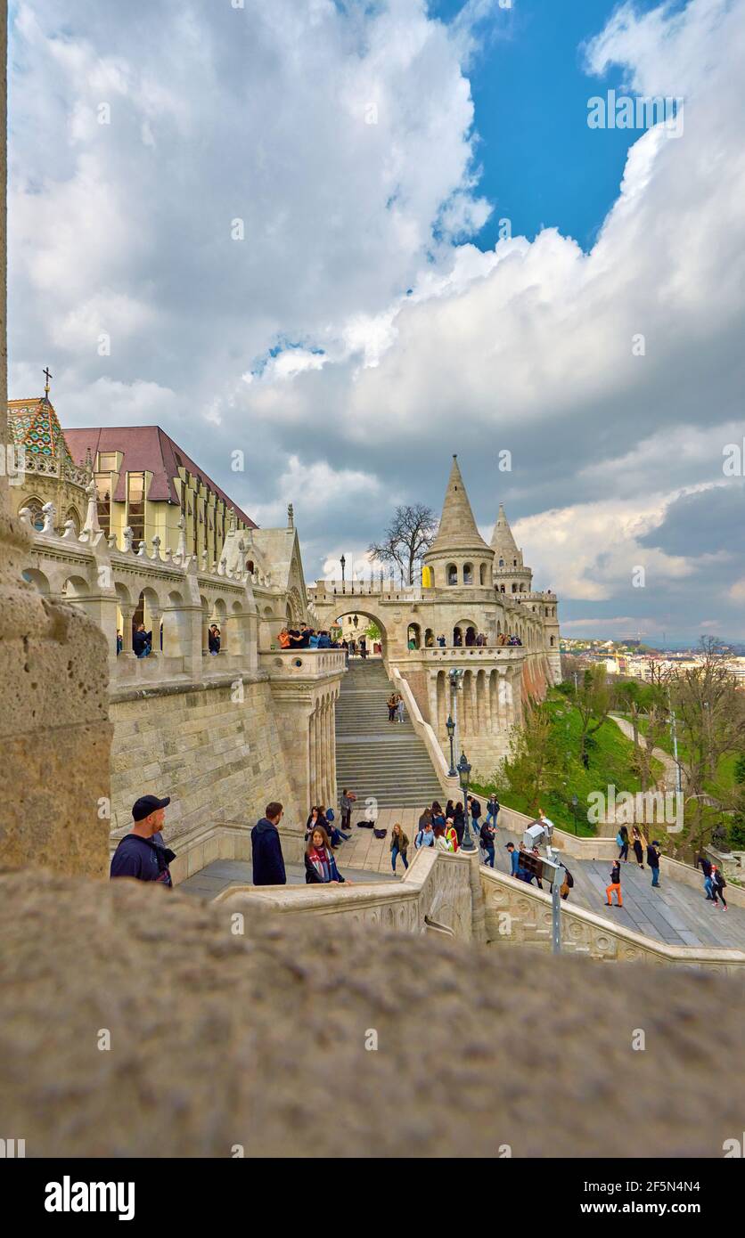 Vista sul castello di Buda. Budapest, Ungheria Foto Stock