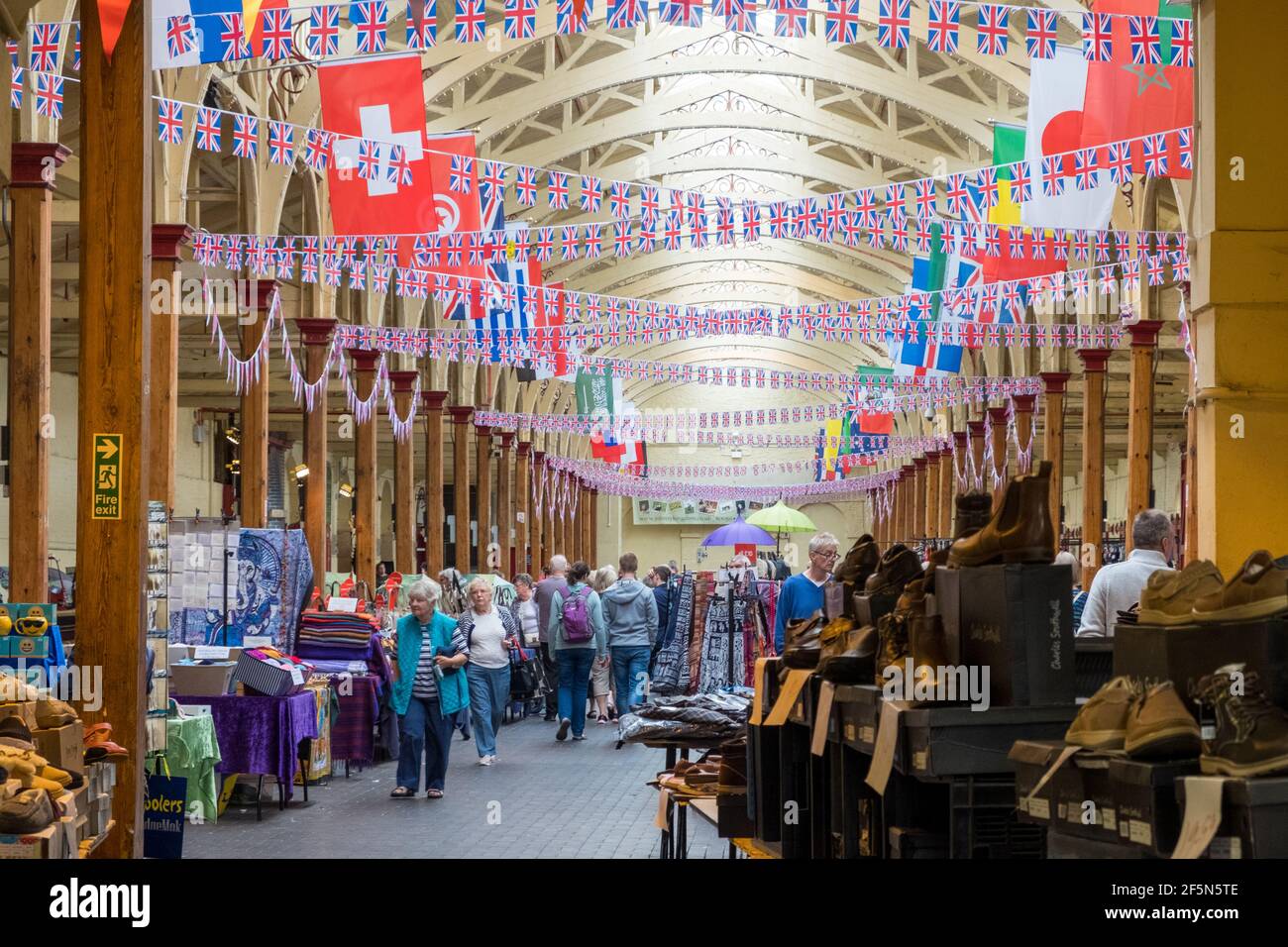 Barnstaple victorian Indoor Pannier Market, Devon, Inghilterra Foto Stock
