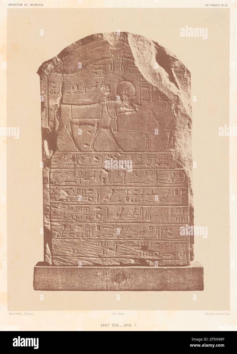 Sérapéum de Memphis. Charles Marville (francese, 1813 - 1879) Foto Stock
