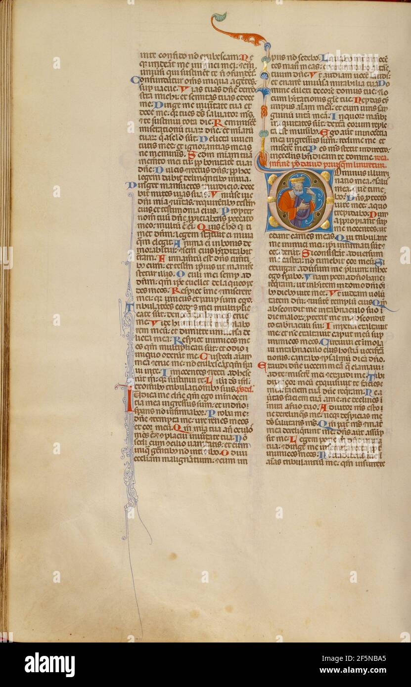 D iniziale: David che indica il suo occhio. Sconosciuto Foto Stock