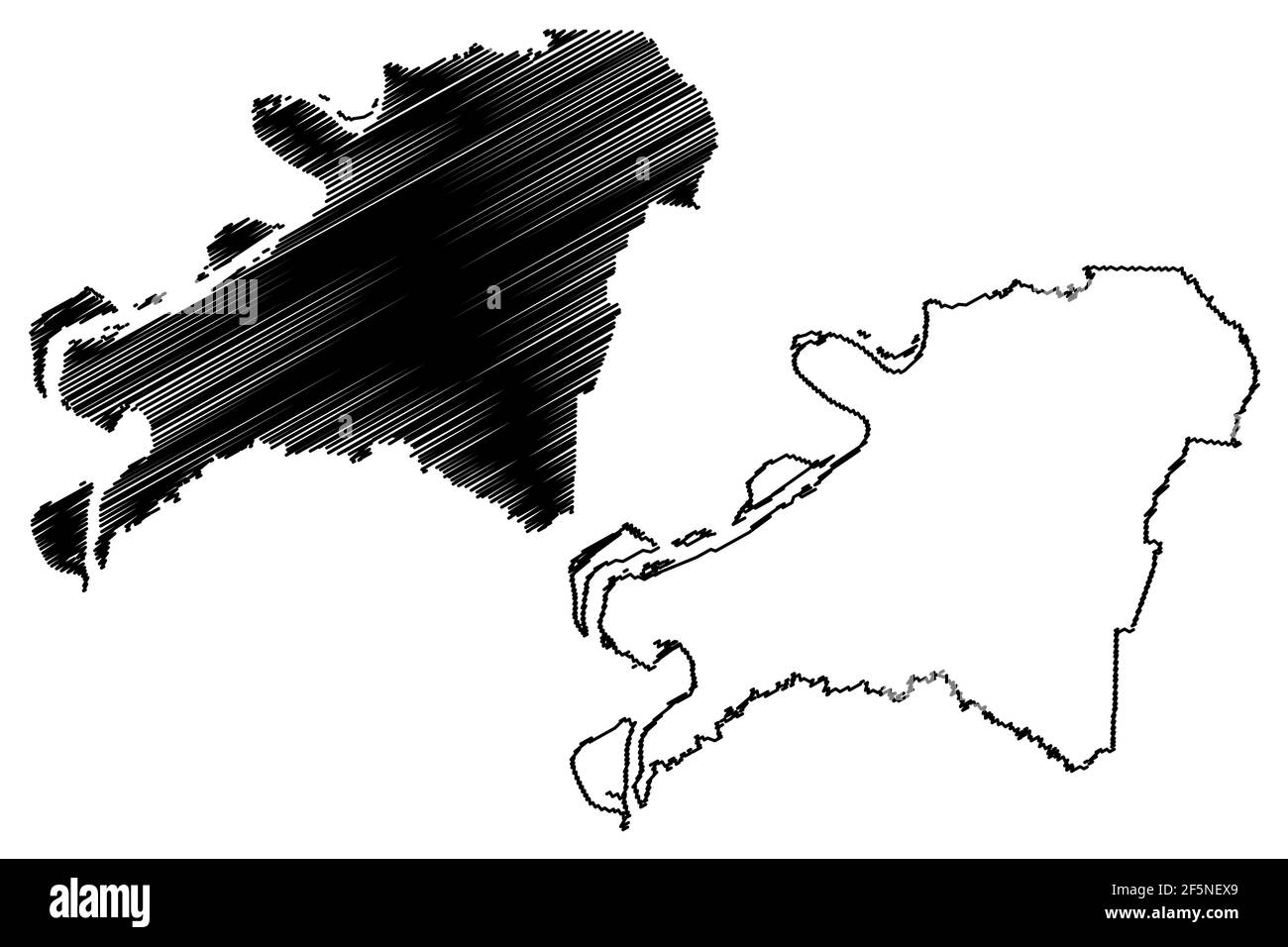 Lauderdale County, stato del Tennessee (Stati Uniti, Stati Uniti d'America, Stati Uniti, Stati Uniti, Stati Uniti) mappa vettoriale, schizzo scrimolo Lauderdale mappa Illustrazione Vettoriale