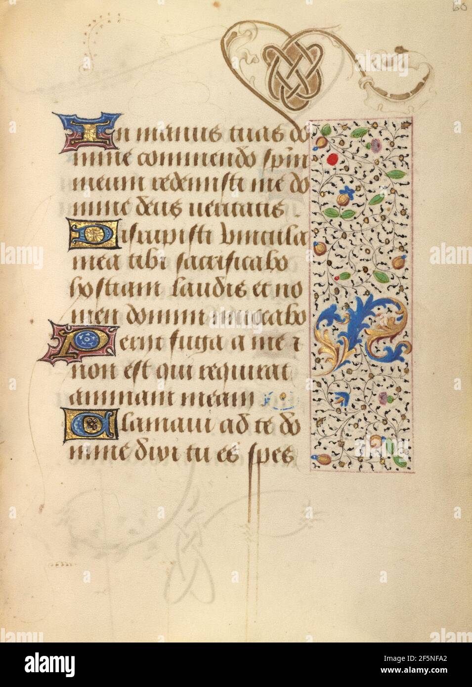 Pagina di testo decorata. Sconosciuto Foto Stock