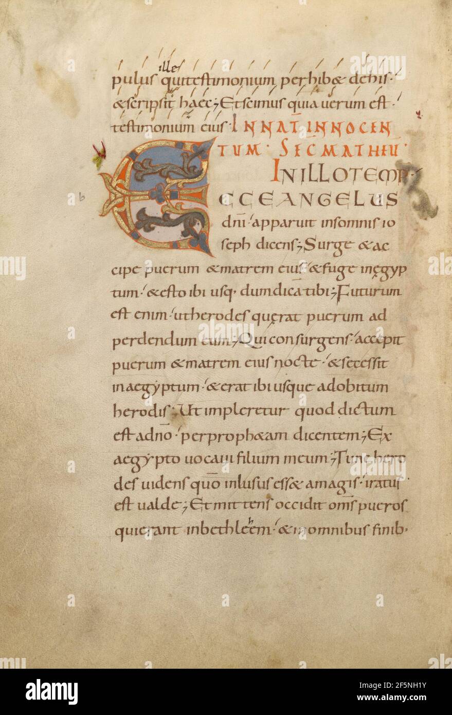 Decorata iniziale E. sconosciuto Foto Stock