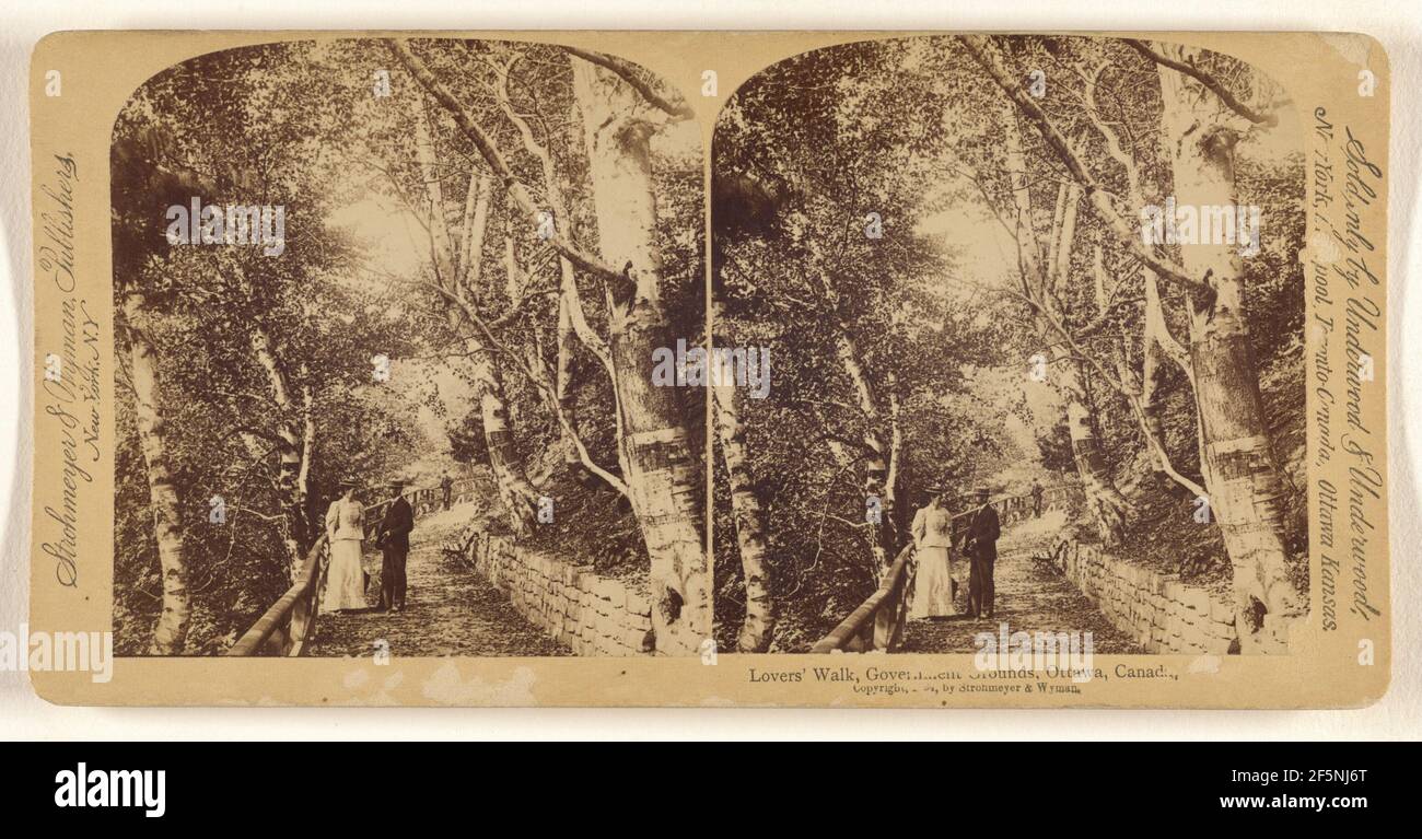 Lovers' Walk, Government Grounds, Ottawa, Canada. Strohmeyer e Wyman Foto Stock