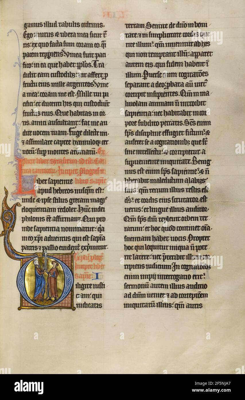 Initial D: Salomone che dà una Spada a un giovane uomo. Sconosciuto Foto Stock